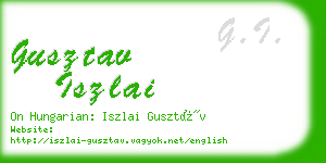 gusztav iszlai business card